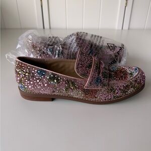Betsey Johnson Aron Floral Crystal-Embellished Pink Women's Loafers